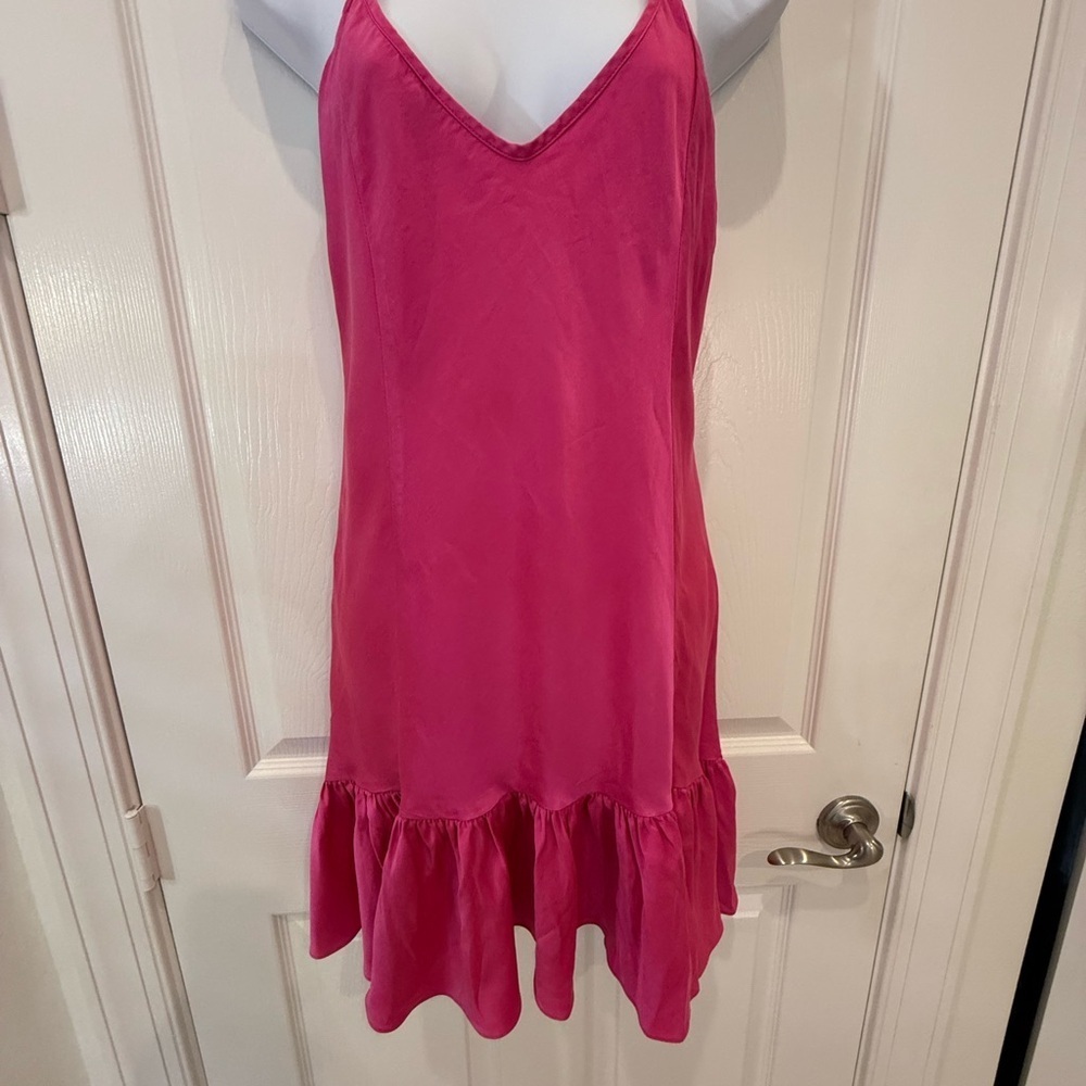 Nanette Lepore Bright Pink Slip Dress Vintage size 2